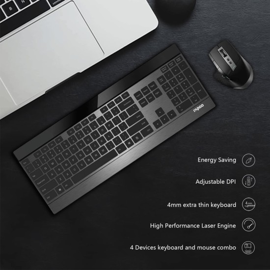 Rapoo 9900M Multi-mode Wireless Keyboard + Mouse