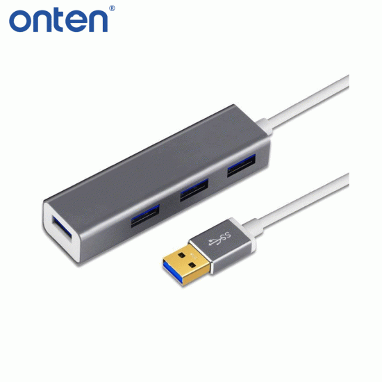 Onten USB to USB 3.0 4 Port Hub & Ethernet adapter 