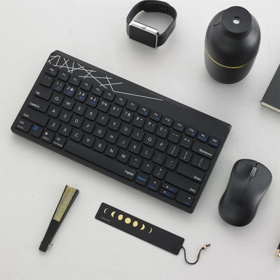 Rapoo 8000M Wireless Bluetooth 3.0, 4.0 BLE Mouse + Keyboard