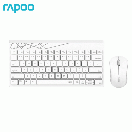 Rapoo 8000M Wireless Bluetooth 3.0, 4.0 BLE Mouse + Keyboard