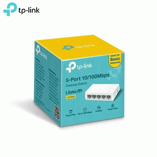 TP-LINK LS1005 5-PORT 10/100MBPS DESKTOP NETWORK SWITCH 