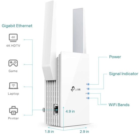 TP-LINK RE505X AX1500 WI-FI 6 RANGE EXTENDER