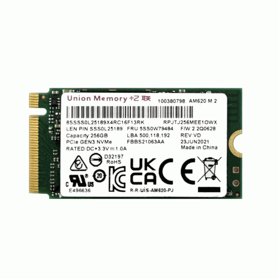 SSD M.2 PCiE 2242 256GB new take from Machine